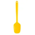 Espátula de silicona amarilla de una pieza para repostería y pastelería. - Espátula de cuchara grande