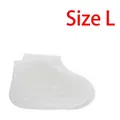 Couvre-chaussures de pluie en silicone blanc translucide imperméables en taille L - L / Blanc
