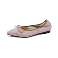 Elegantes bailarinas retro francesas color malva con decoración de lazo y punta fina - 35 / Púrpura