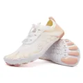 Chaussures d'eau pieds nus blanc orange avec mesh respirant et semelle en caoutchouc antidérapante - 35 / Blanc Jaune (916)
