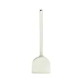 Off-white silicone pancake spatula with wide turner surface and hanging hole for kitchen - Chinese Spatula