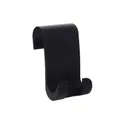 Matte black silicone squeegee holder hook for bathroom glass cleaner tool - Black Silicone Holder