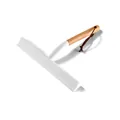 Professional white silicone glass squeegee with ergonomic wooden handle and leather strap - White