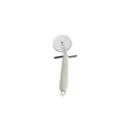 Professional stainless steel pizza cutter wheel featuring a cream-colored grooved handle - Roller Cutter - Small