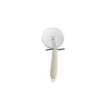 Professional stainless steel pizza cutter roller with cream ergonomic ribbed handle - Roller Cutter - Large