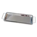 High-quality rectangular stainless steel serving tray with dual handles for BBQ grill - Grill Tray / Bag Packaging