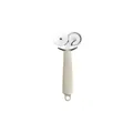 Premium double wheel stainless steel pizza and pastry cutter with cream fluted handle - Double Wheel Cutter