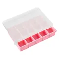 Vaschetta per cubetti di ghiaccio in silicone rosa a 15 scomparti con coperchio - 15 Griglie / 15 Griglie Rosa