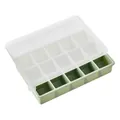 Vaschetta per cubetti di ghiaccio verde chiaro a 15 griglie con coperchio - 15 Griglie / 15 Griglie Verde