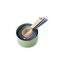 Set of 4 colorful stainless steel measuring cups for precise baking - 5pcs Measuring Cups Set
