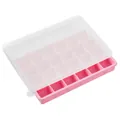 Vaschetta per ghiaccio quadrata rosa a 24 scomparti con coperchio per il congelatore - 24 Griglie / 24 Griglie Rosa
