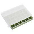 Stampo per cubetti di ghiaccio verde quadrato con coperchio 24 scomparti cucina - 24 Griglie Verde