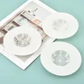 Set van drie witte kunststof gootsteenzeven met een diameter van 13 cm - 13cm / Wit