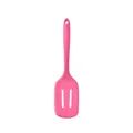 Ergonomic pink silicone slotted turner spatula perfect for non-stick cookware and kitchen use - Small Slotted Turner