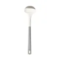 Heat-resistant silicone soup ladle in grey and cream white for non-stick cookware - Soup Spoon