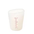 Flexible translucent silicone measuring cup with clear dual scale markings for kitchen baking - 250ML / White