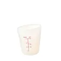 Translucent silicone measuring cup with clear dual scale markings for kitchen baking - 125ml / White