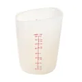 Translucent silicone measuring cup with clear 16oz and 2 cup double scale markings - 500ml / White