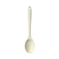 Mini all-in-one heat resistant silicone cooking spoon in cream white for non-stick baking - Solid Spoon
