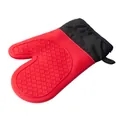 Guante de horno de silicona roja resistente al calor con textura antideslizante - Pieza Única / Rojo