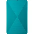 Teal rectangular silicone draining mat with heat-resistant ribbed texture surface for kitchen - 25*40cm / Lake Green