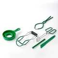 Kit essenziale da 6 pezzi per conserve verde con sollevatore barattoli e imbuto - Kit da 6 Pezzi (Verde)