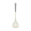 Heat resistant silicone slotted turner with stainless steel handle for non-stick cookware - Slotted Spatula / White