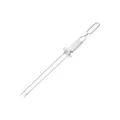 Semi-automatic stainless steel barbecue fork with slider for easy food removal - Semi-Automatic Dual Prong Barbecue Fork / BBQ Fork