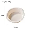 Durable cream-white round silicone cake mold with handles, 19.5cm x 17.5cm baking pan - Round / Round White Small