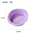 Round purple silicone cake mold for baking with 19.5cm diameter and side handles - Round / Round Purple Small