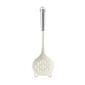 Stainless steel silicone slotted spoon with cute cat ear design in cream white finish - Skimmer (Cat Ear Design) / White