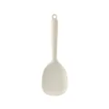Nordic style cream silicone rice paddle featuring a non-stick textured head and handle - Rice Spoon / White