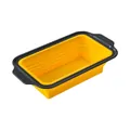 Foldable yellow silicone bread loaf pan with black handles for baking - Rectangular Baking Pan / Yellow
