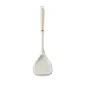 Cream white non-stick semi-transparent silicone spatula with ergonomic plastic handle - Spatula / Clear