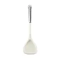 White silicone spatula with a brushed stainless steel hollow handle - Spatula / Clear