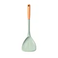 High-quality heat-resistant mint green silicone spatula with natural ergonomic wooden handle - Spatula / Green