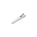 Durable stainless steel coffee measuring spoon with sealing clip in matte silver - Large Crocodile Clip
