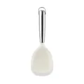 Non-stick silicone rice paddle with hollow stainless steel handle and hanging loop - Clear Rice Spoon