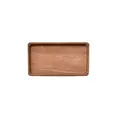Rectangular handcrafted solid wood tray with natural grain for home organization - Small (19.0x10.5cm)