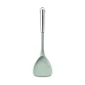 Mint green silicone spatula with stainless steel hollow handle for non-stick cooking - Spatula / Cyan