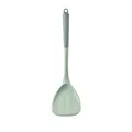 Light mint green silicone spatula with ergonomic grey handle for non-stick cookware - Spatula / Cyan