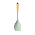 Single light green heat resistant silicone rice paddle with ergonomic natural wood handle - Spoon Turner / Green