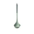 Ergonomic mint green and grey silicone soup ladle with non-stick finish for kitchen cooking - Soup Spoon / Cyan