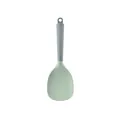 Light green silicone rice paddle with grey non-slip plastic handle for non-stick cooking - Rice Spoon / Cyan