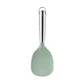 Professional non-stick green silicone rice scoop with durable stainless steel hollow handle - Teal Rice Spoons