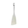 Premium white all-in-one silicone spatula with chrome electroplated hanging hook - Angled Turner