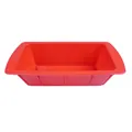 Professional rectangular red silicone toast mold for non-stick bread and cake baking - L / Red