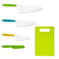 Lot de 5 couteaux de sécurité en plastique pour enfants avec planche à découper - Set de 5 pièces