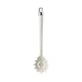 White silicone spaghetti spoon with elegant metal hanging hook for kitchen use - Pasta Server
