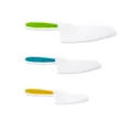 Set di 3 coltelli in plastica seghettati sicuri per bambini per tagliare torte e pane - Set di 3 pezzi